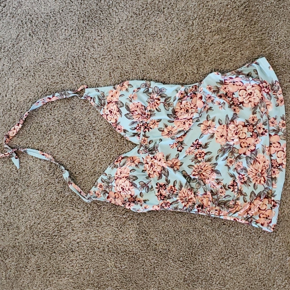Maternity halter swim top